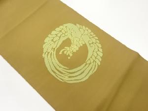 塩瀬金彩抽象丸文模様刺繍名古屋帯
